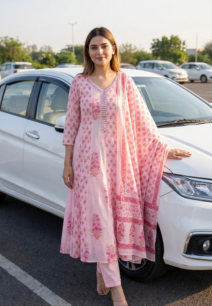 A1817 Meher Anarkali Suit(BABY PINK)