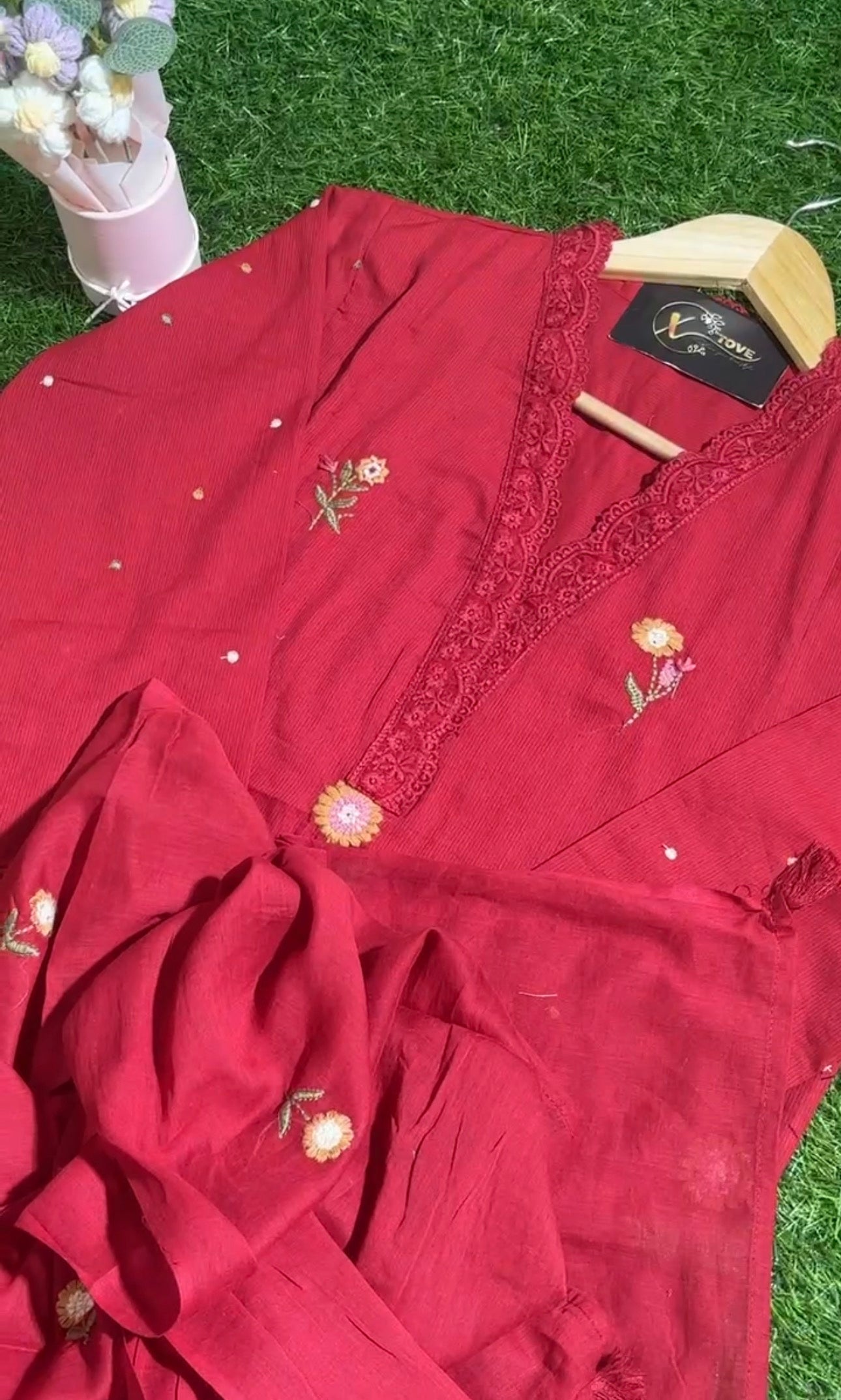 A1752 Designer Silly Mul Cotton Suit (MAROON RED)