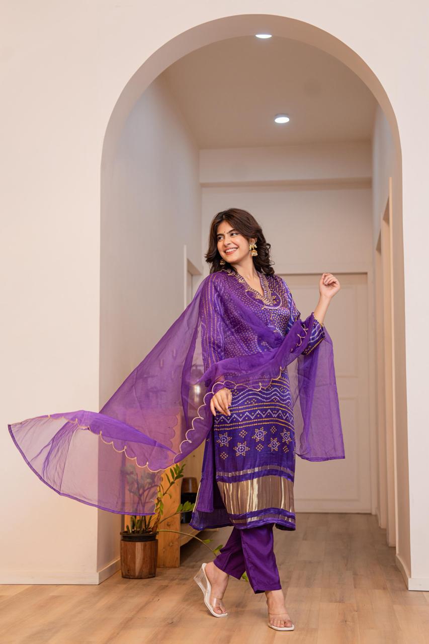 B2016 Pure Gajji Silk Party Wear Suit