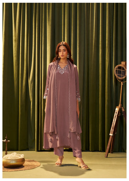 B2016 Glass Crape Party Wear Suit