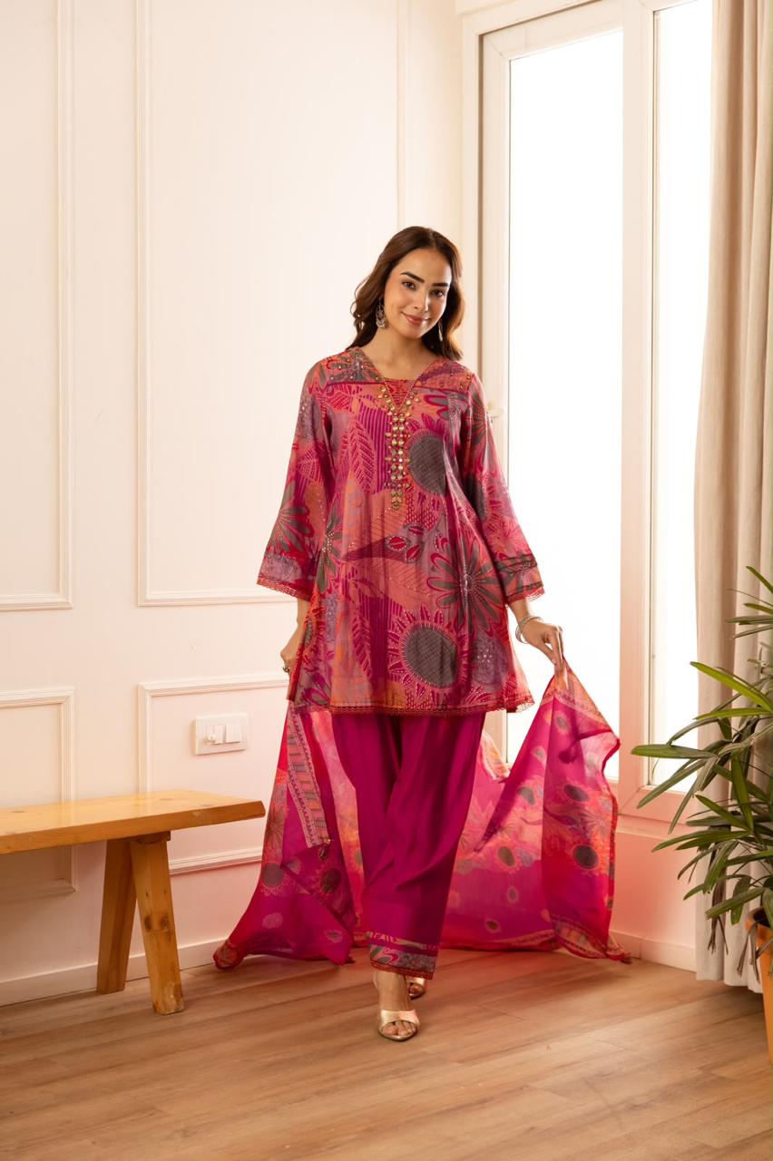 B2057 Modal Muslin Farshi Salwar Set