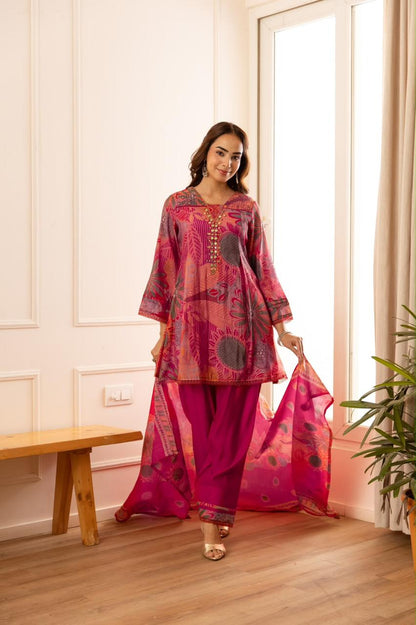 B2057 Modal Muslin Farshi Salwar Set