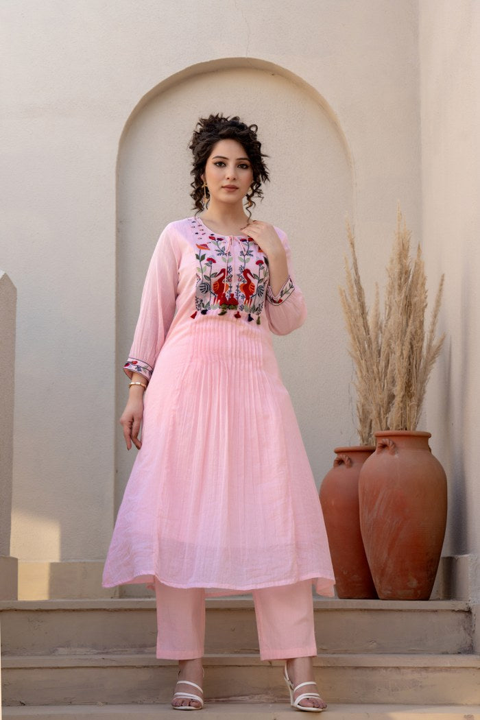 A1670 Pure Mul Cotton Two Piece Set