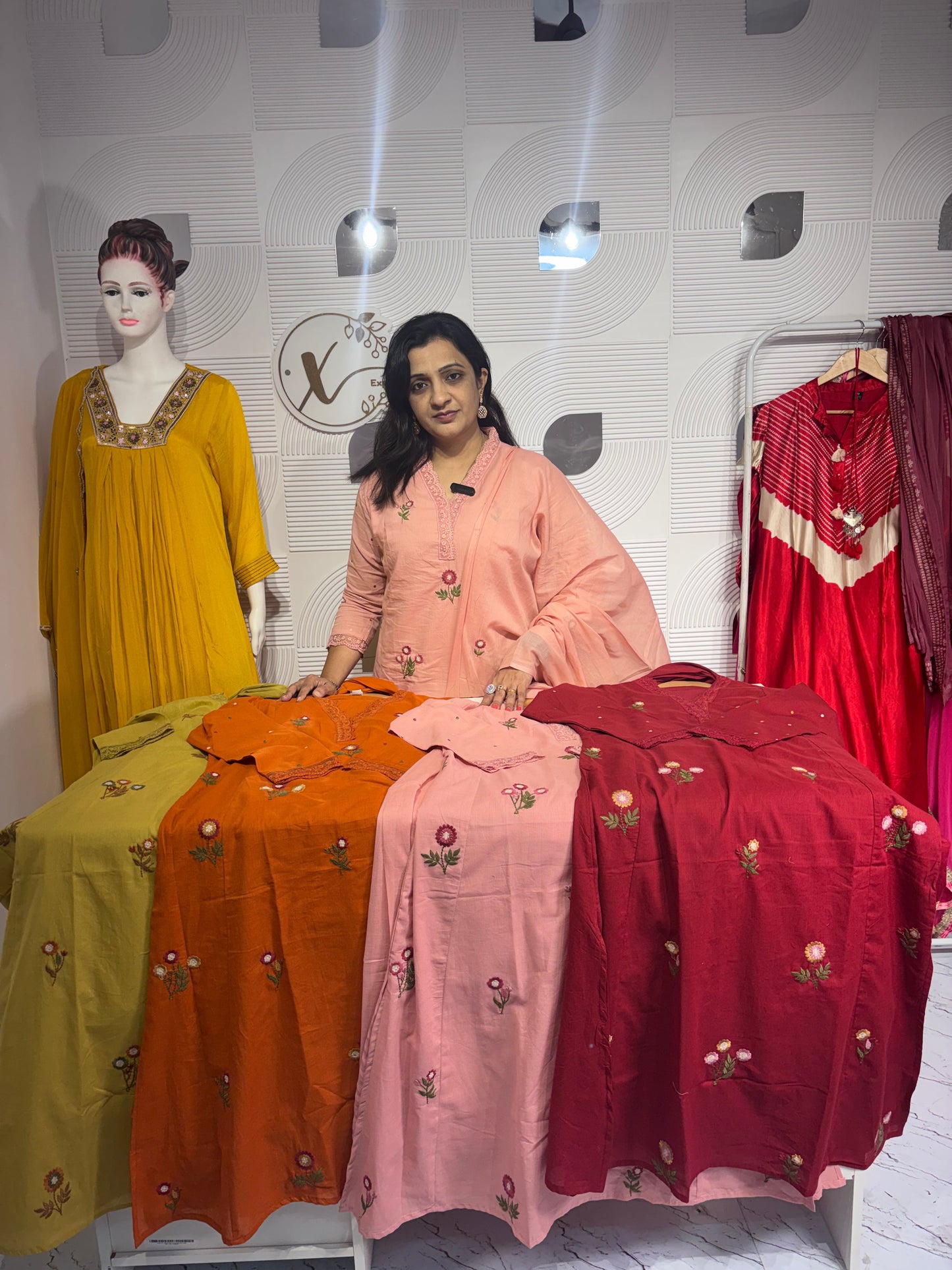 A1752 Designer Silly Mul Cotton Suit (MAROON RED)