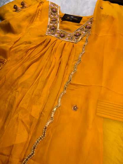 B2002 Pure Chinon Suit for Haldi Ceremony