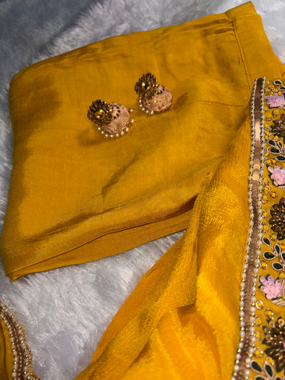 B2002 Pure Chinon Suit for Haldi Ceremony