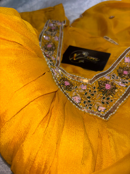 B2002 Pure Chinon Suit for Haldi Ceremony