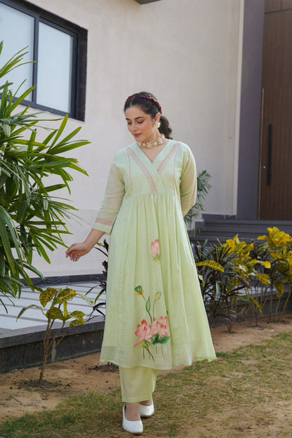 A1677 Mul Cotton Embroidered Suit