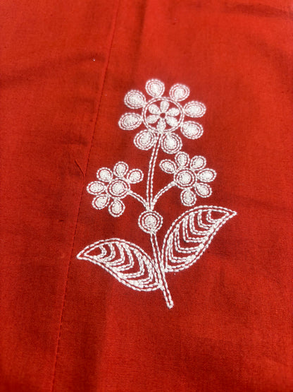 A1681 Pure Cotton Embroidered Suit