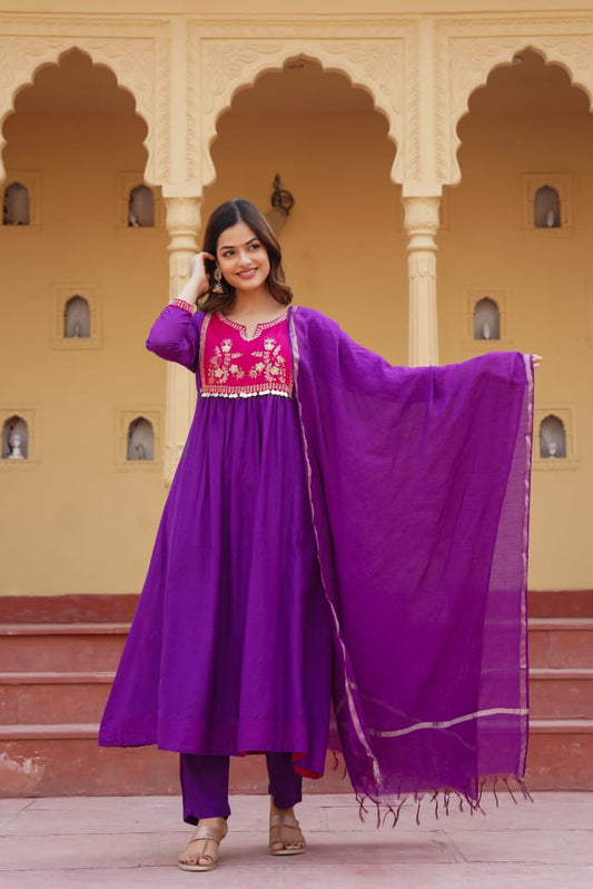 B2010 Mul Chanderi Suit