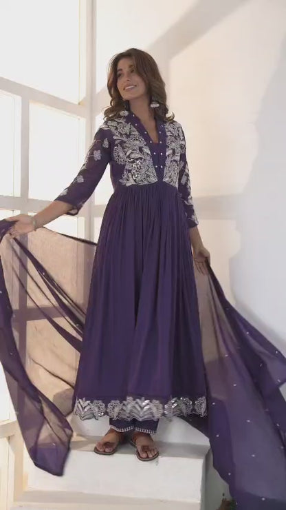 A1730 Party Wear Mul Cotton Suit