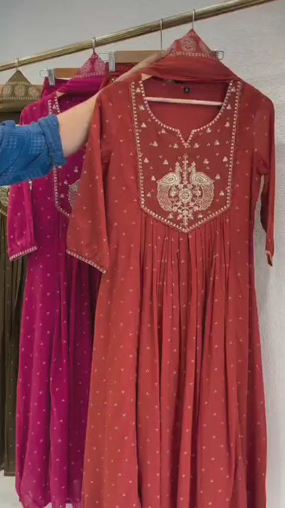 A1727 Mul Cotton Designer Suit