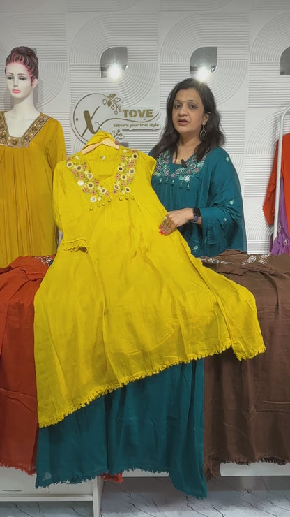 A1756 Mul Cotton Mirror Bloom Suit [LEMON YELLOW]